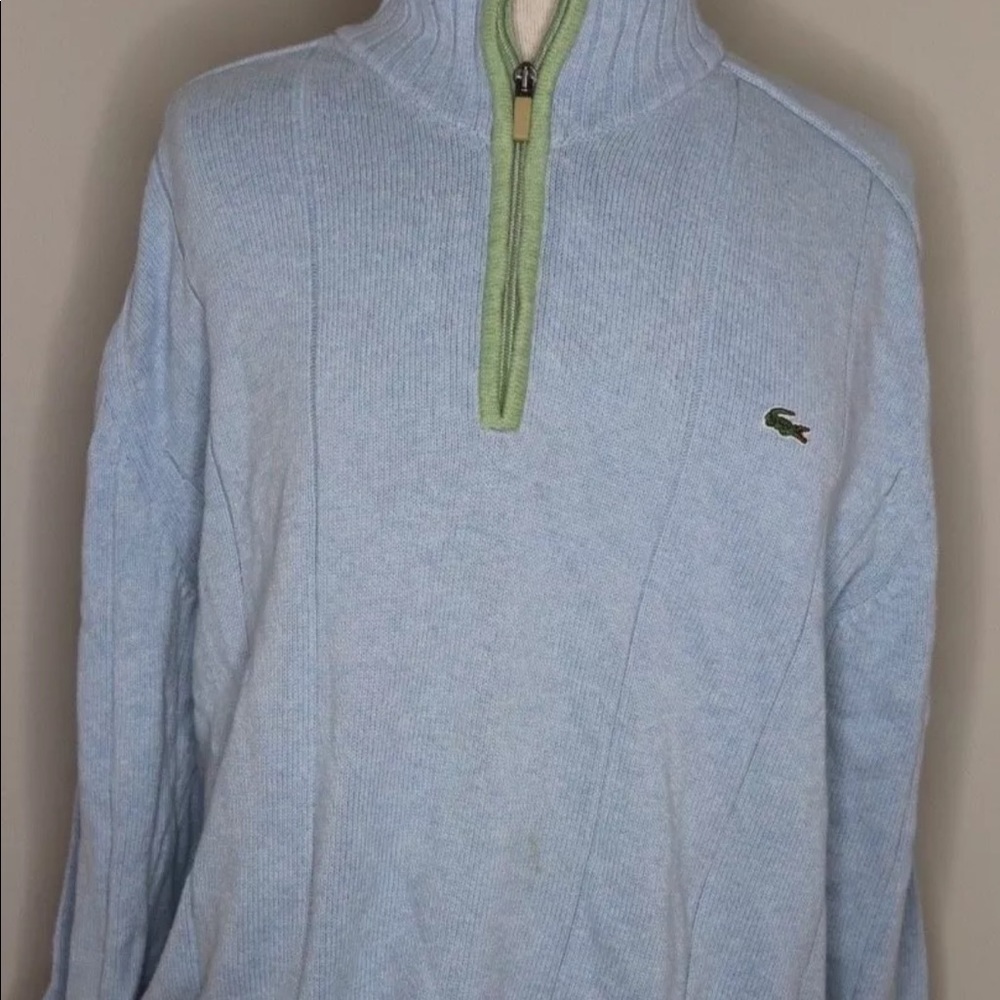 Men's LACOSTE  Size 6 Large Blue Sweater Jacket